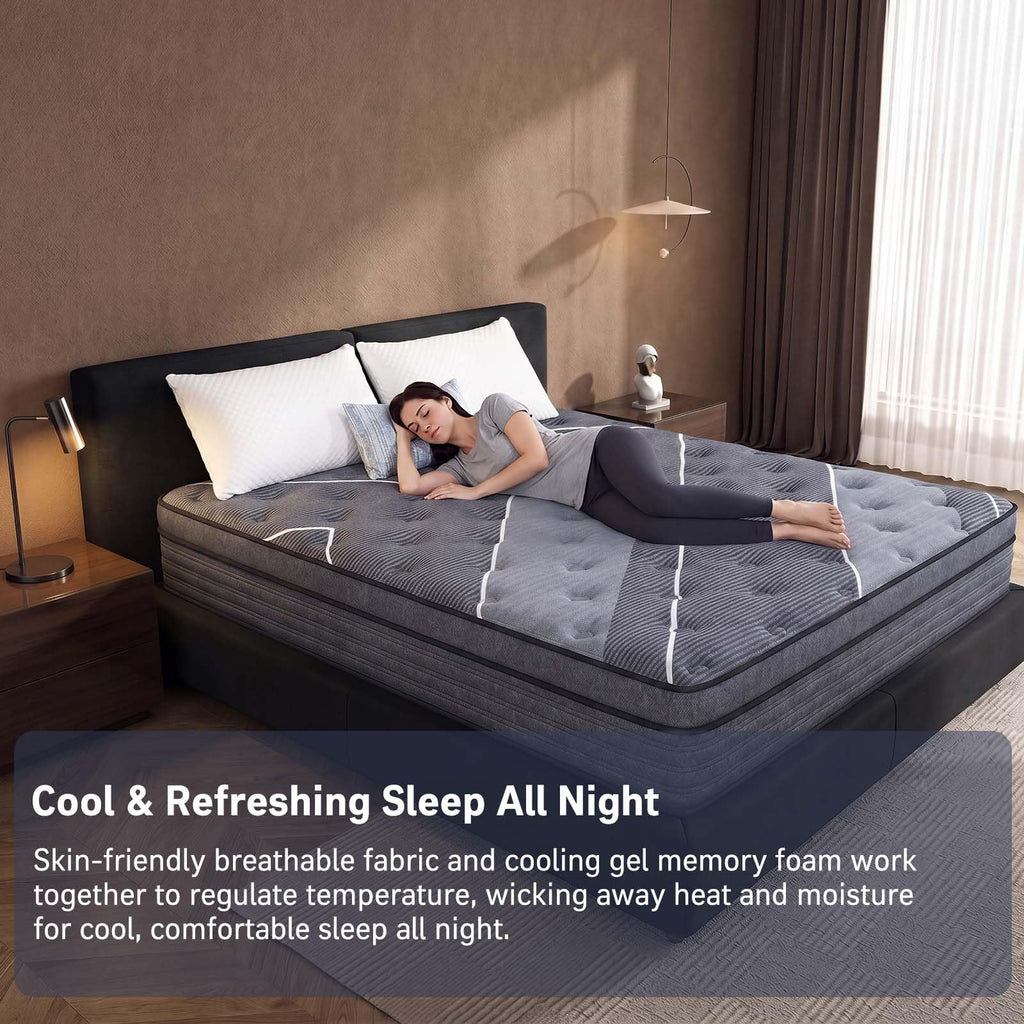 12 Inch Cooling Gel Memory Foam Hybrid Mattress M733