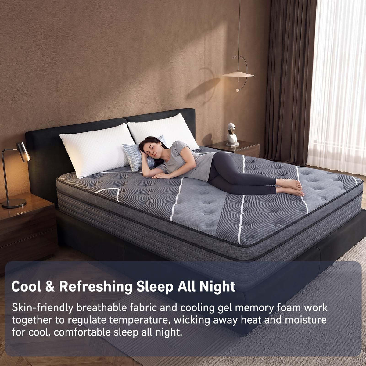 12 Inch Cooling Gel Memory Foam Hybrid Mattress M733
