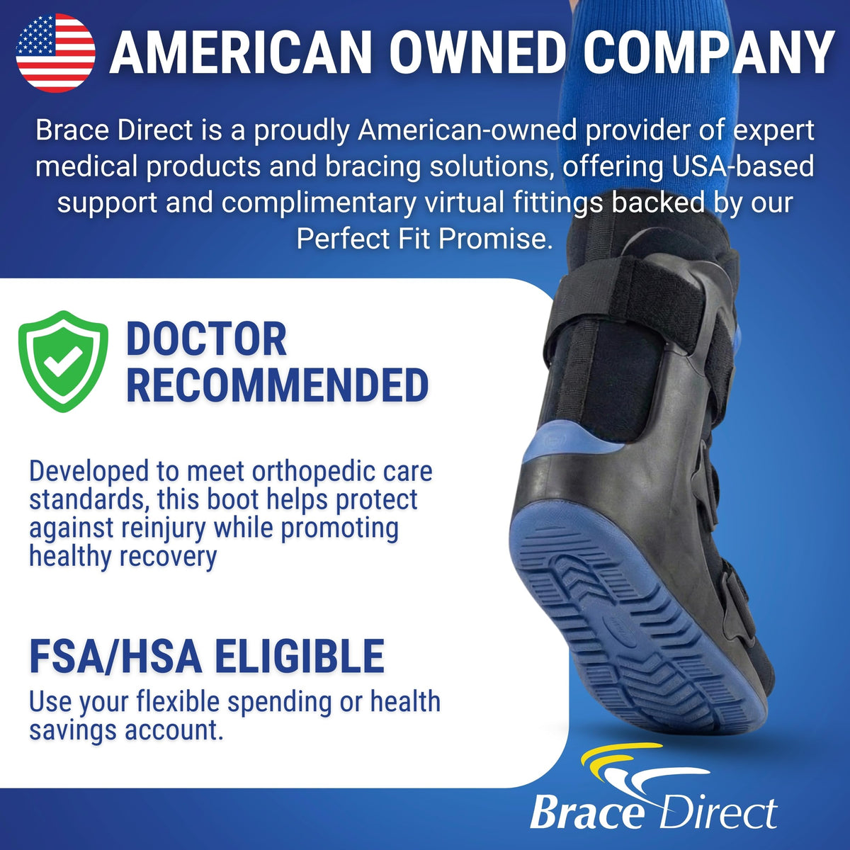 Lightweight Pneumatic Walking Boot I2120