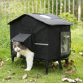 Weatherproof Elevated Insulated Outdoor Cat House Y795045
