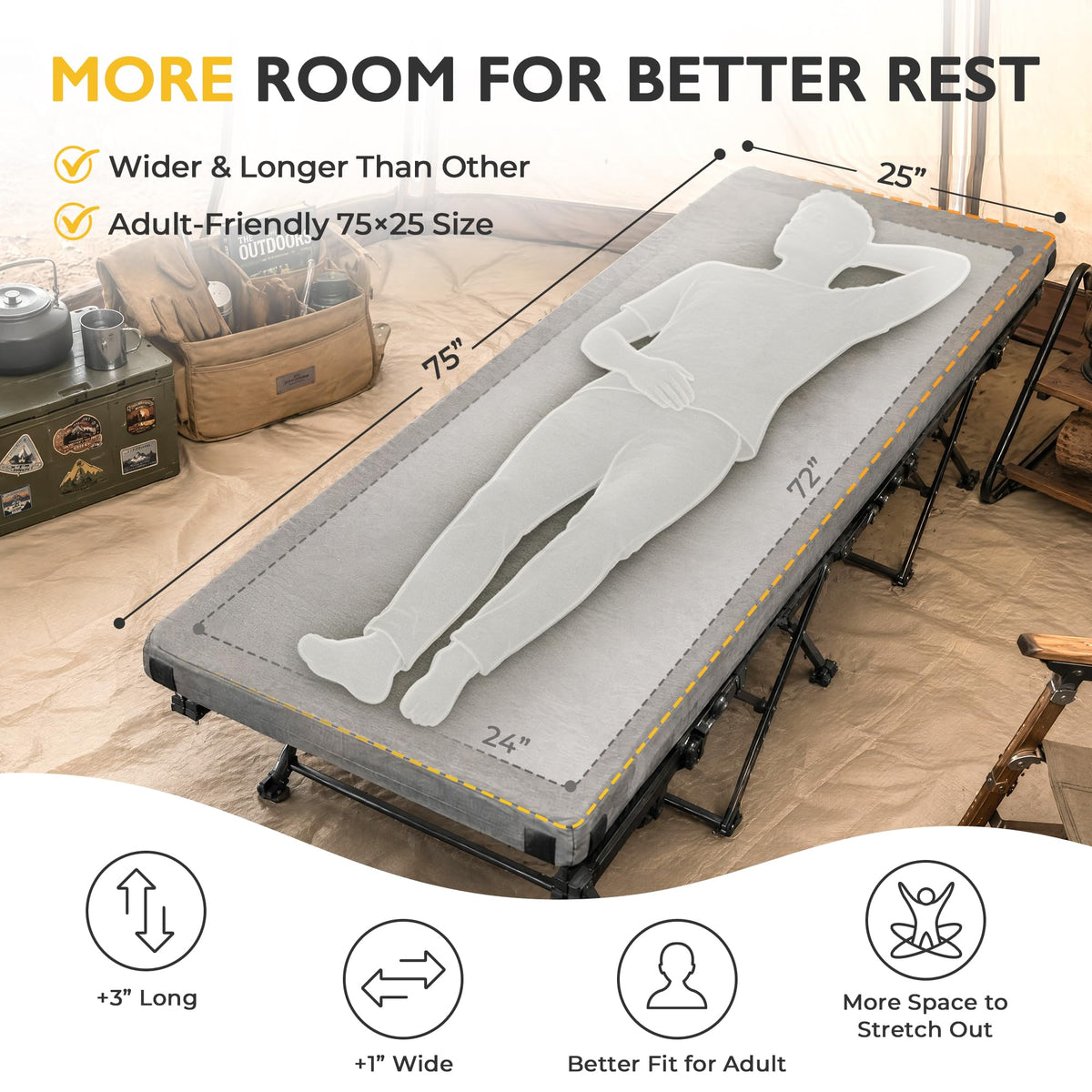 3 Inch Memory Foam Camping Mattress Pad L377