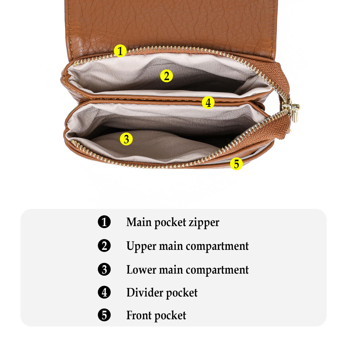 Small Vegan Leather Crossbody Bag D51059