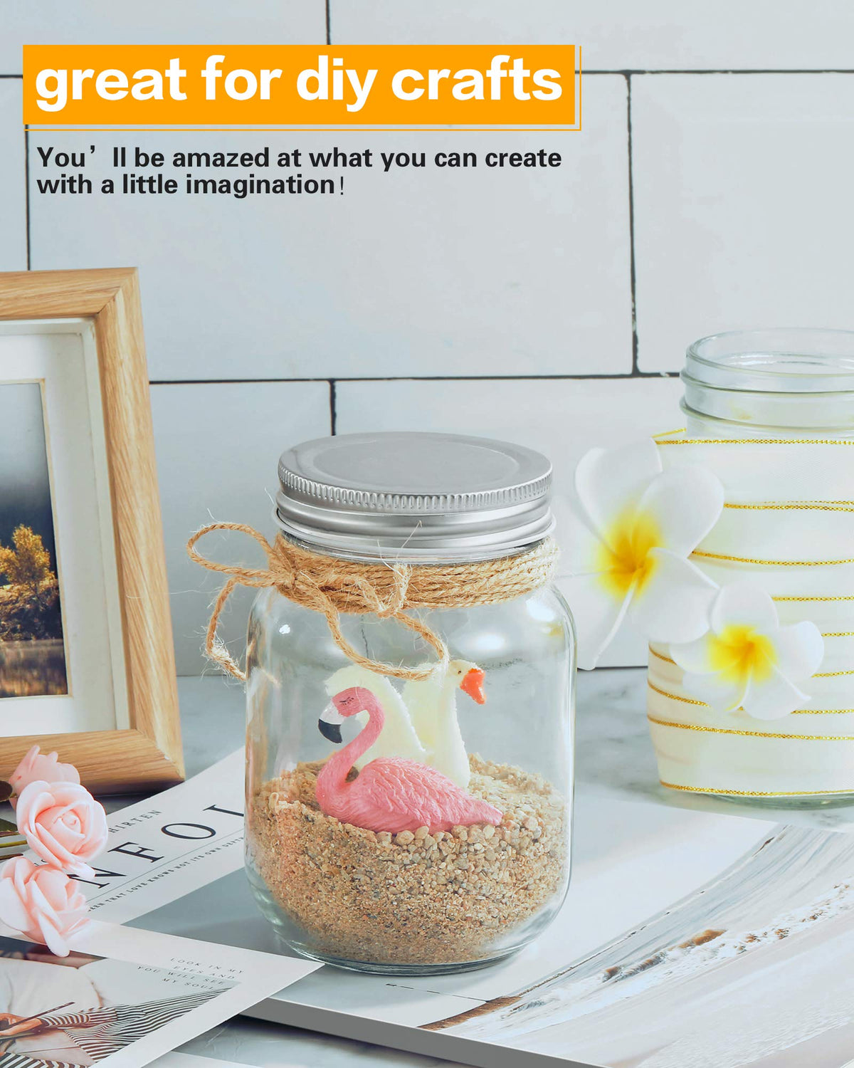 16 oz Mason Jars with Silver Lids 15 Pack A235