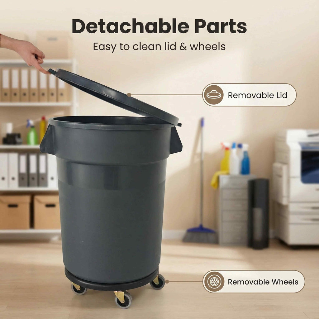 32 Gallon Outdoor Trash Can with Lid and Wheels Q60983