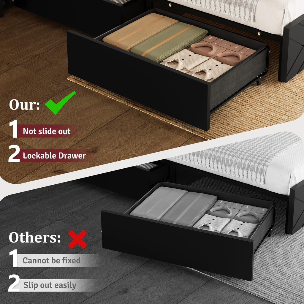 King Size Bed Frame with Tall Headboard G994246