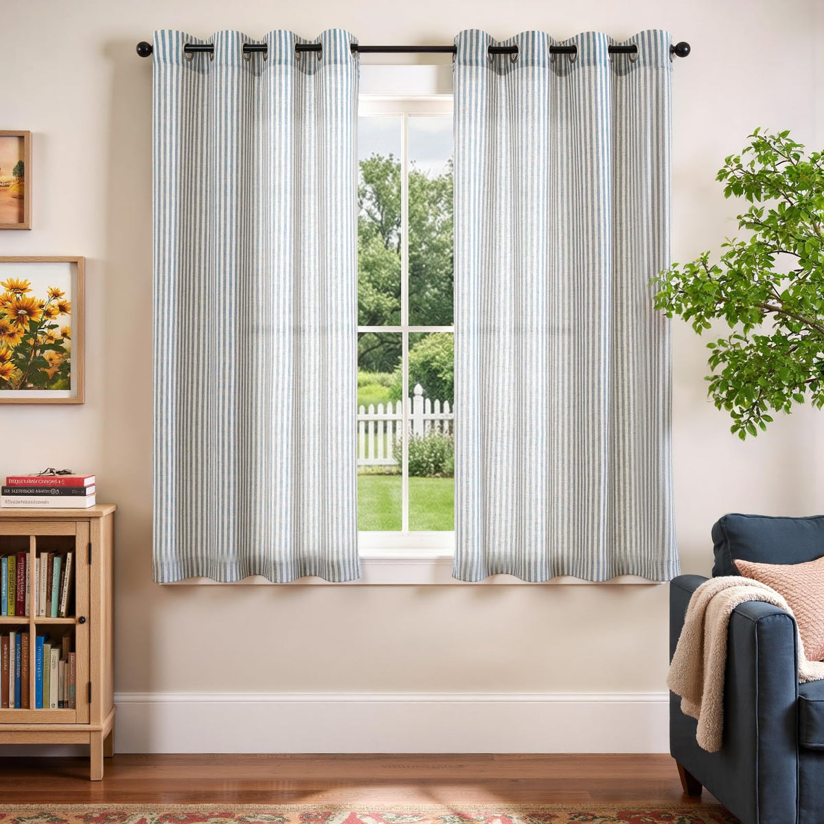 Linen Striped Curtains C3580