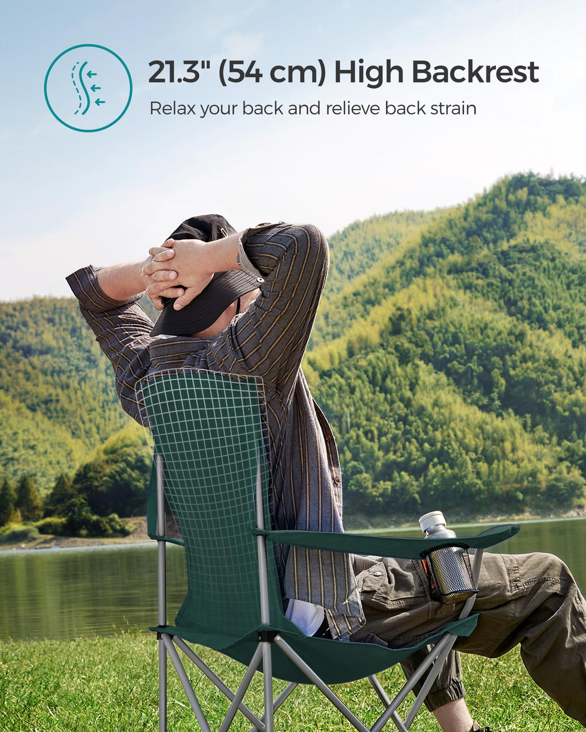 Set of 2 Folding Camping Chairs Y49835