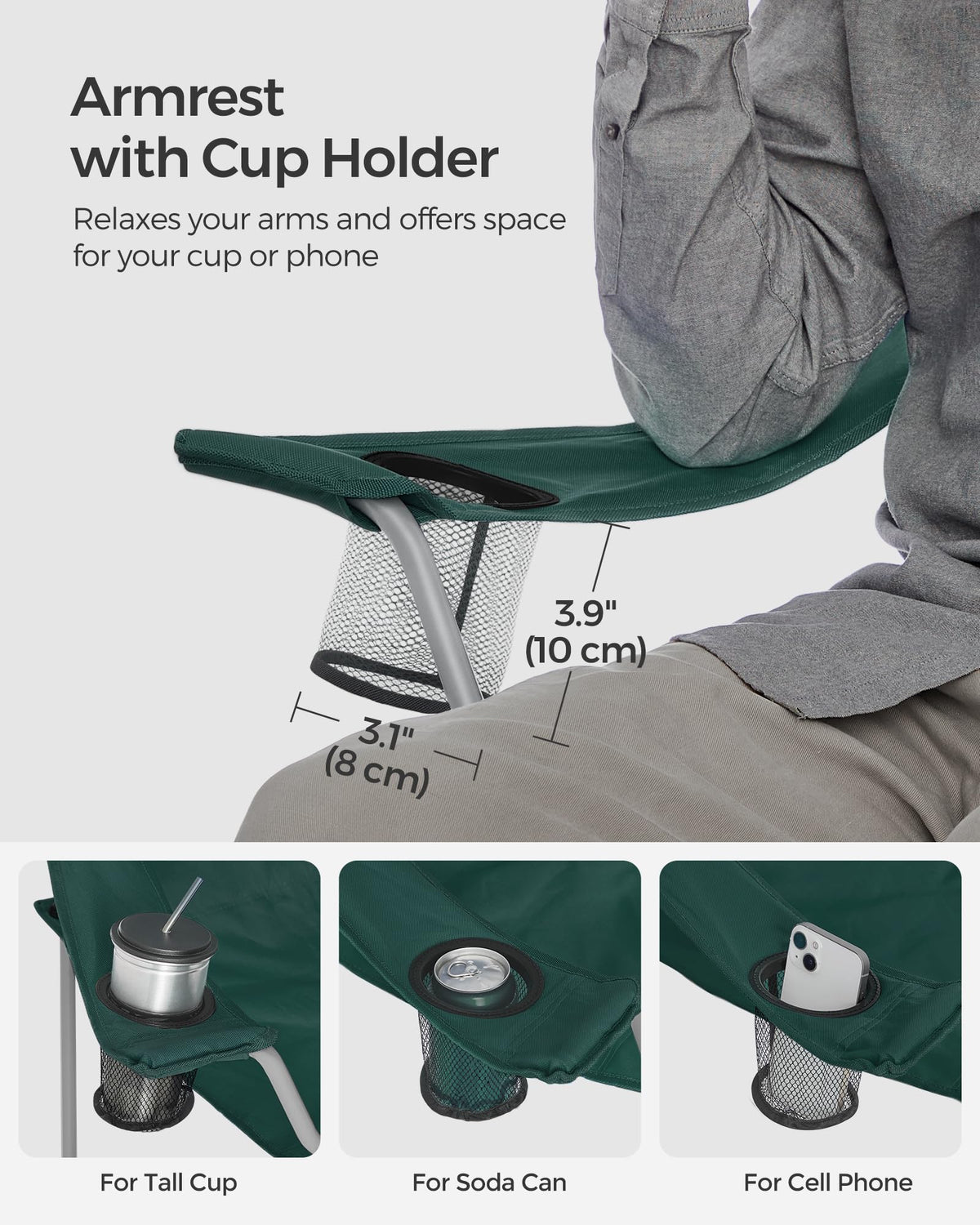 Set of 2 Folding Camping Chairs Y49835