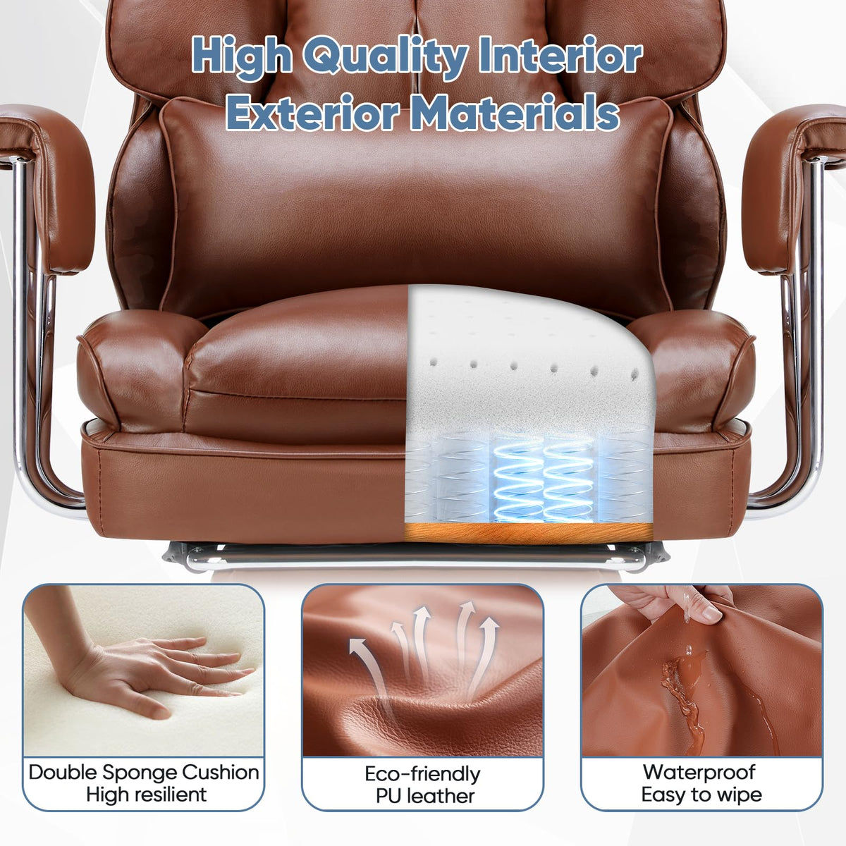 Ergonomic PU Leather Office Chair R69961