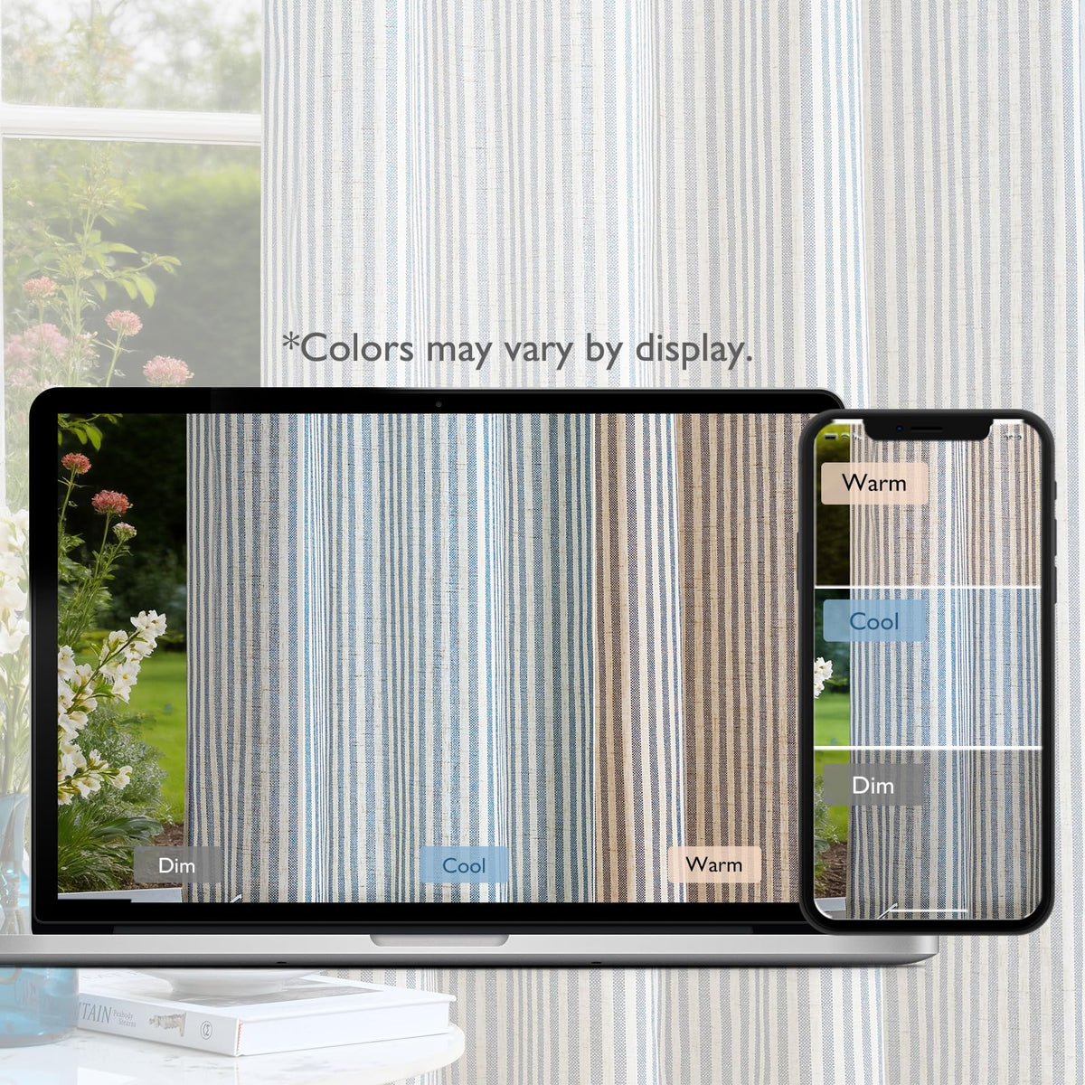 Linen Striped Curtains C3580