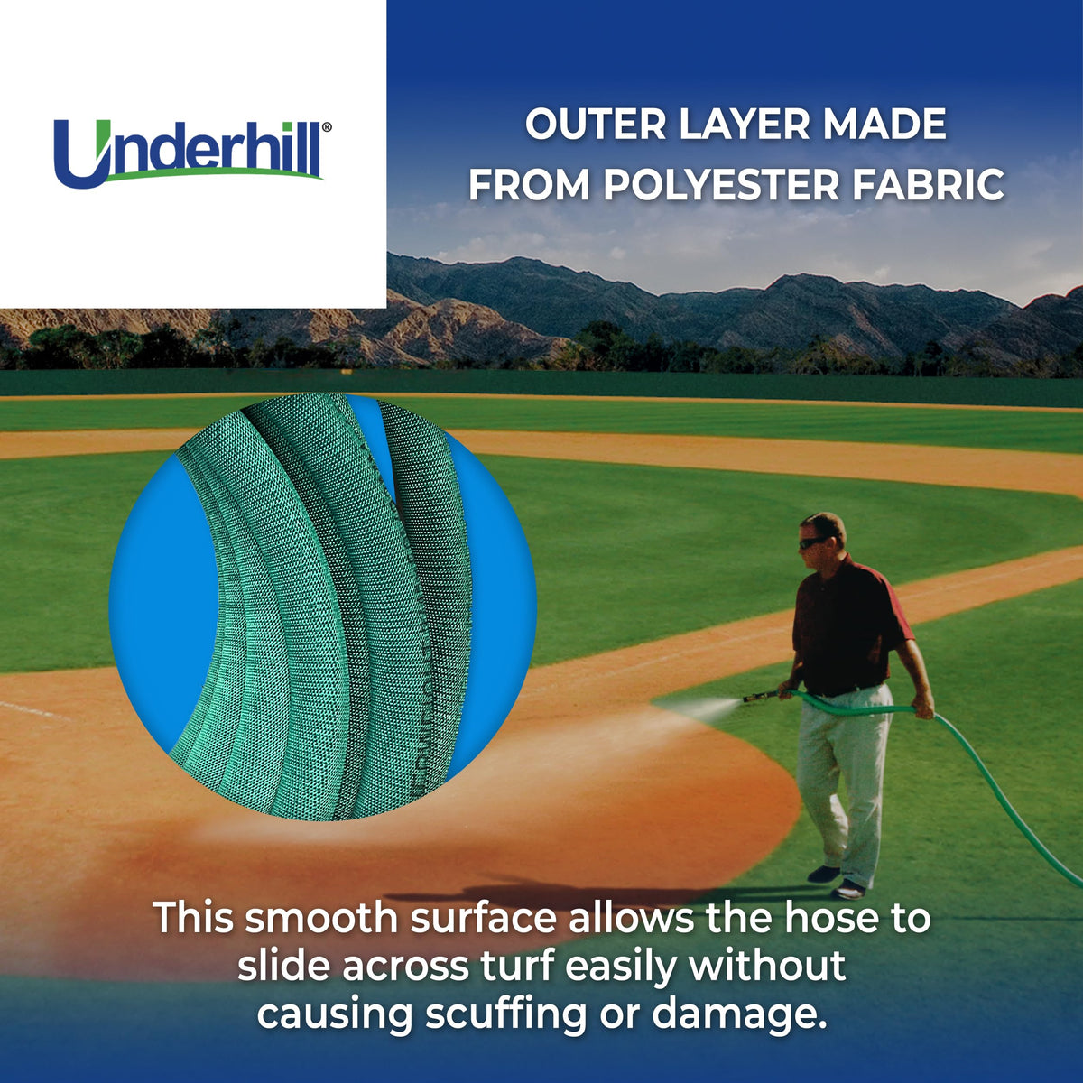 Heavy-Duty 3/4 Inch x 100 ft Green Garden Hose K9368