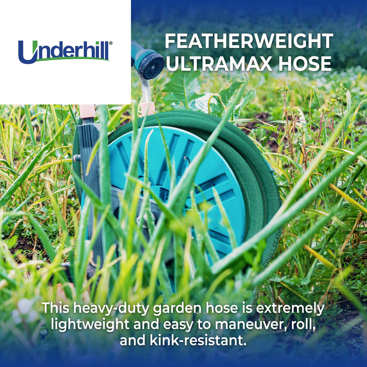 Heavy-Duty 3/4 Inch x 100 ft Green Garden Hose K9368