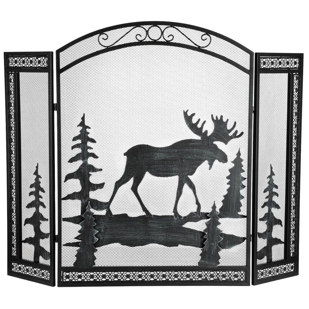 3 Panel Fireplace Screen with Guard Grate Z1909