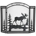 3 Panel Fireplace Screen with Guard Grate Z1909