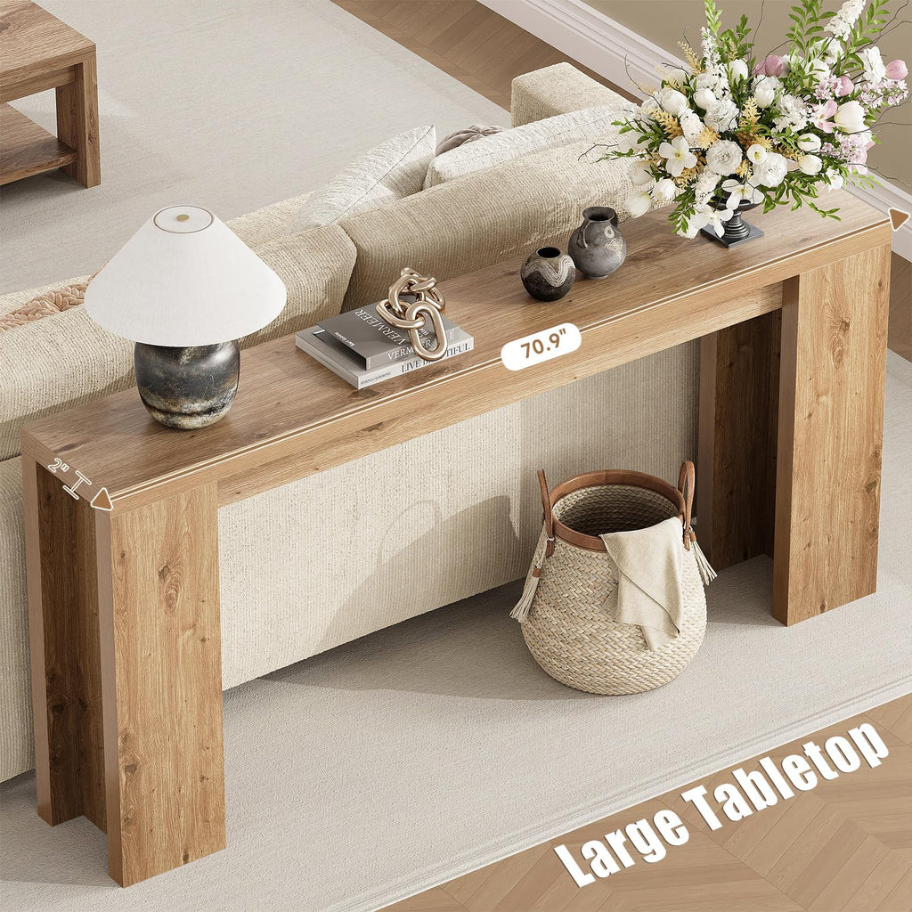 70.9" Extra Long Brown Console Table N53809