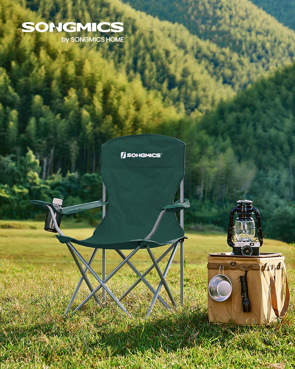 Set of 2 Folding Camping Chairs Y49835
