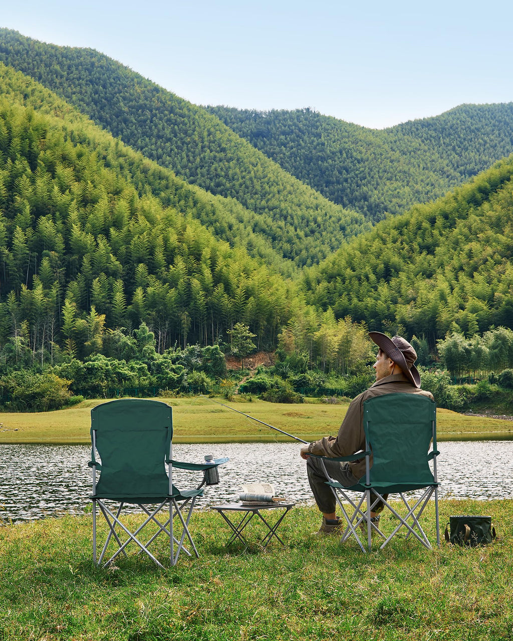 Set of 2 Folding Camping Chairs Y49835